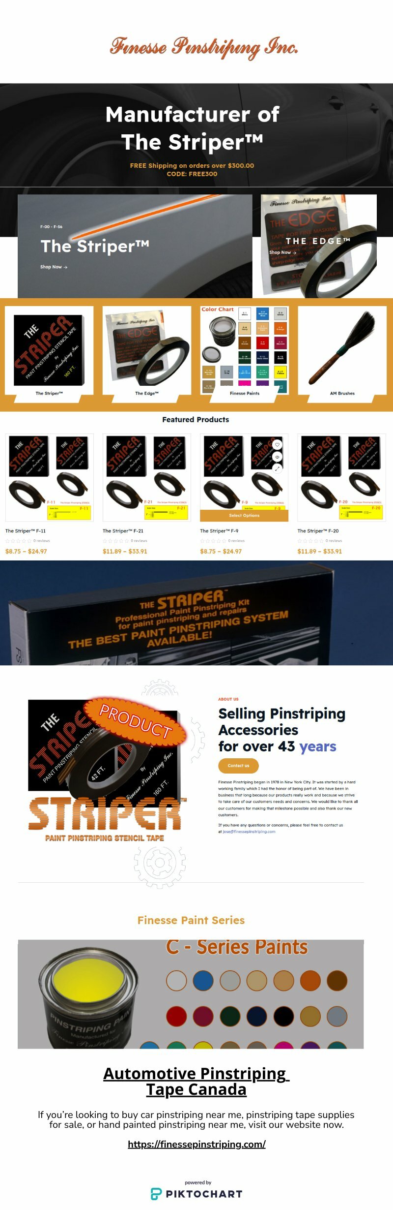 Automotive Pinstriping Tape Canada | Piktochart Visual Editor